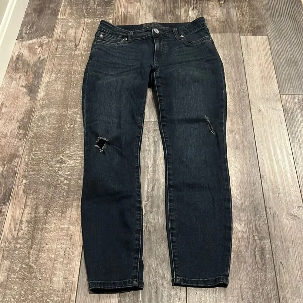 KFTK Grunge Goth Distressed Skinny Stretch Jeans Size 4